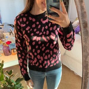 Cute leopard print sweater
